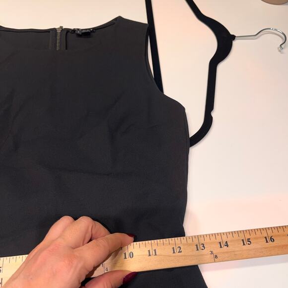 THEORY Black Sleeveless Cut Out Sheath Dress Size 0 - Picture 9 of 11